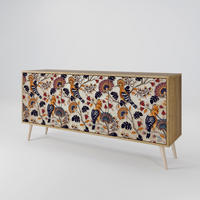 SIDEBOARD EMINENT HOOPOE, Eicheneffekt, 164,5x42x77,5 cm, 3 Türen - Eichefarben/Buchefarben, Holzwerkstoff/Buchenholz (164.5/77.5/42cm) - SpaceRebels