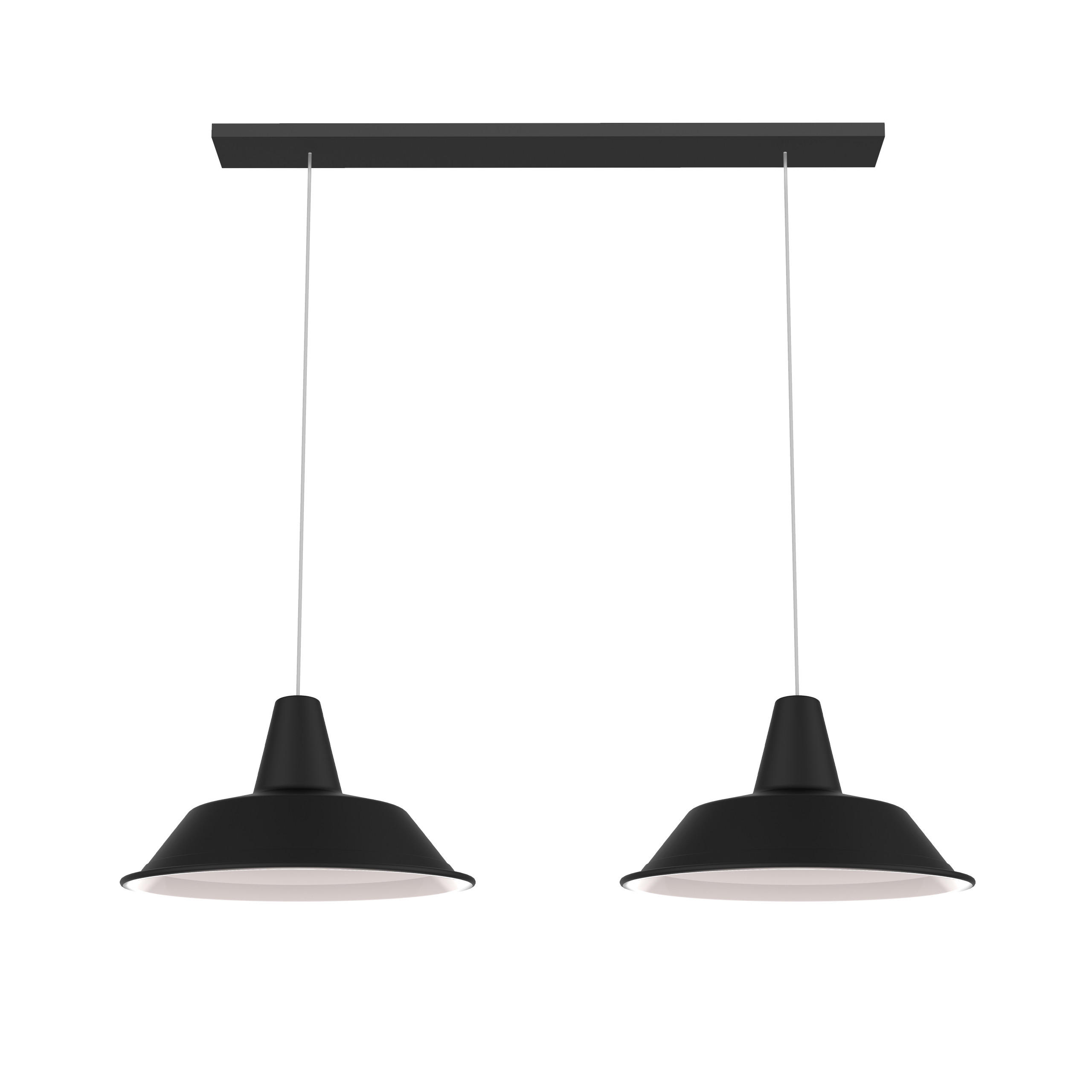 HÄNGELEUCHTE - Schwarz, Metall (35/70/120cm) - Lumicom