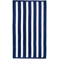 STRANDTUCH Frottee Samt Jacquard Blau 100x175 470g/m² - Bahia Blau Marine - Blau, Textil (100/175cm) - LE COMPTOIR DE LA PLAGE
