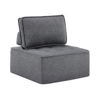SESSEL 81/81/81 cm Dunkelgrau aus Plywood modular - Dunkelgrau, Holzwerkstoff (81/81/81cm) - OKMYHOME
