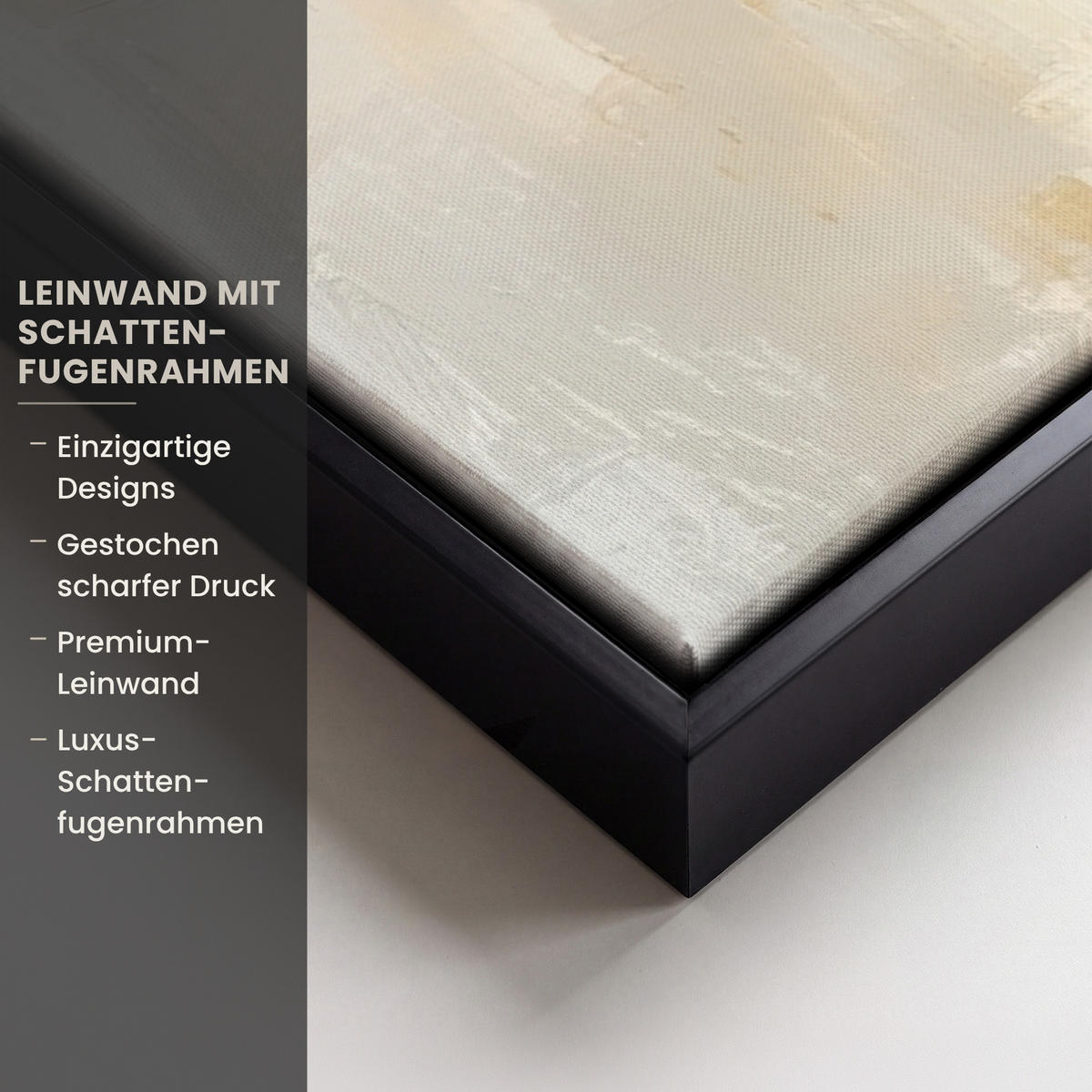 LEINWAND Bilder mit Rahmen - Hase - Ohren - Braun - 80x60 - Beige, Textil (80/60cm) - MuchoWow