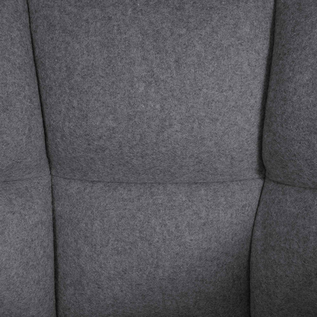 BARHOCKER Filz Grau - Weiß/Grau, Textil/Metall (64/110/48cm) - CLP