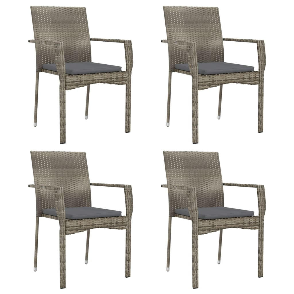 furnicato Gartenstühle Grau 59x88x53.5 cm