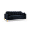 SOFA Mamaia aus Samt dunkelblau 2 Sitzplätze - Dunkelblau, Textil (92/75/152cm) - Micadoni