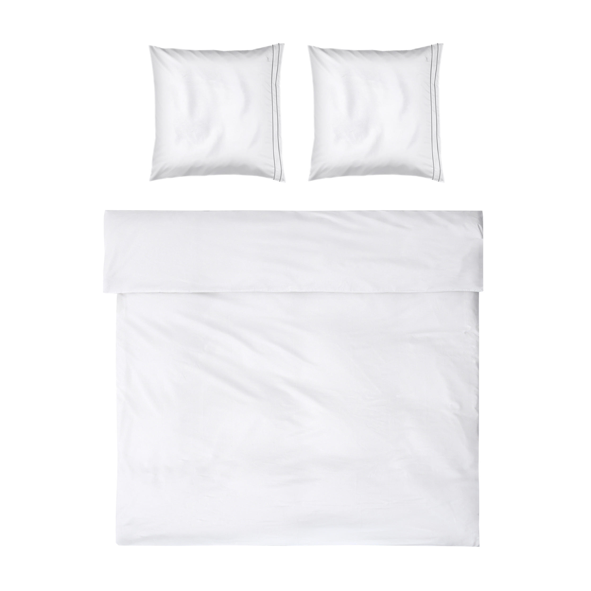 BETTWÄSCHE NOBLESSE - Weiß/Grau, Textil (200/200cm) - MÖVE