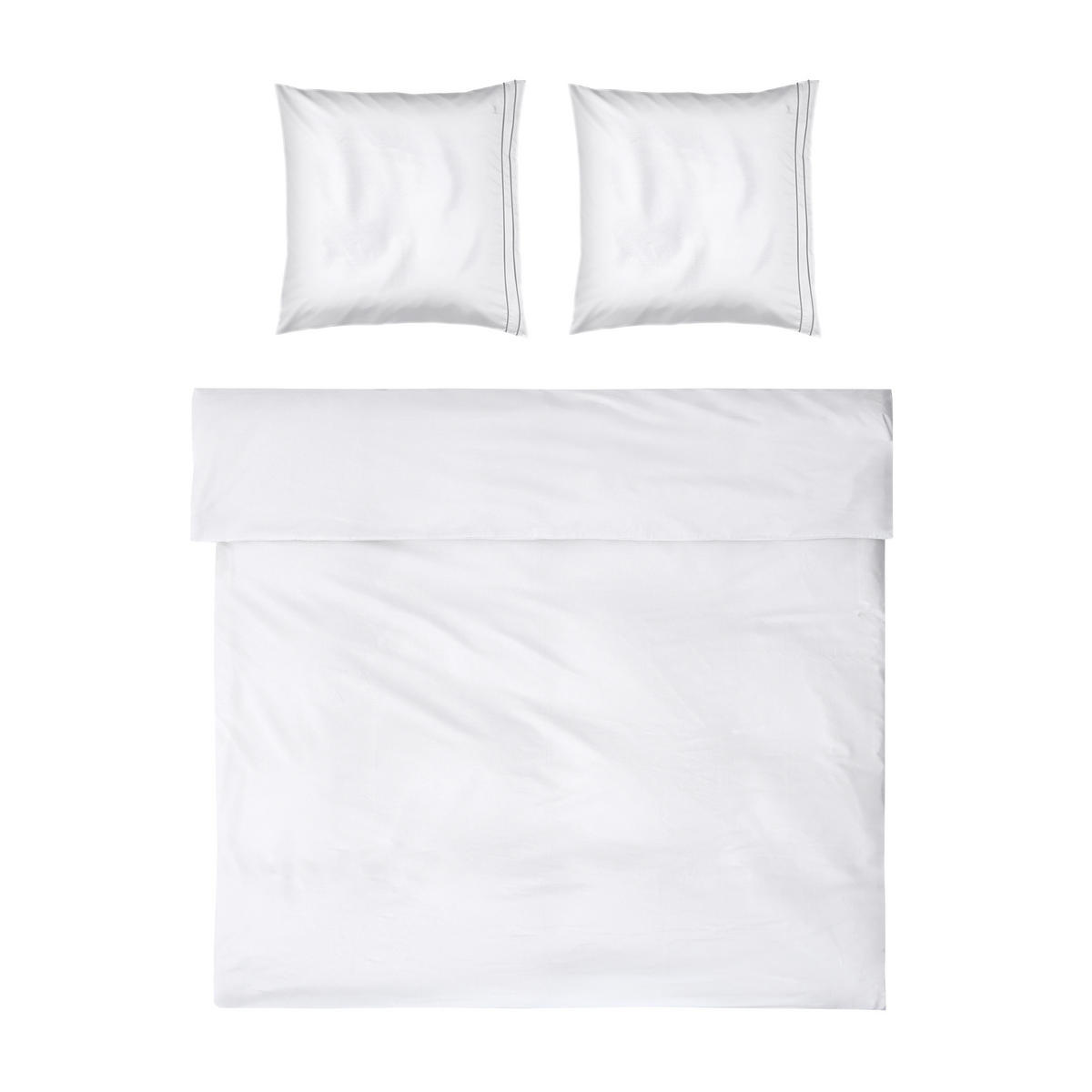 BETTWÄSCHE NOBLESSE - Weiß/Grau, Textil (200/200cm) - MÖVE