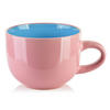 BECHER Basic Nature Rosa Blau 17.5/13/10 cm Keramik - Blau/Rosa, Keramik (0.75L) - Mondex