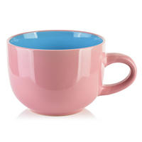 BECHER Basic Nature Rosa Blau 17.5/13/10 cm Keramik - Blau/Rosa, Keramik (0.75L) - Mondex