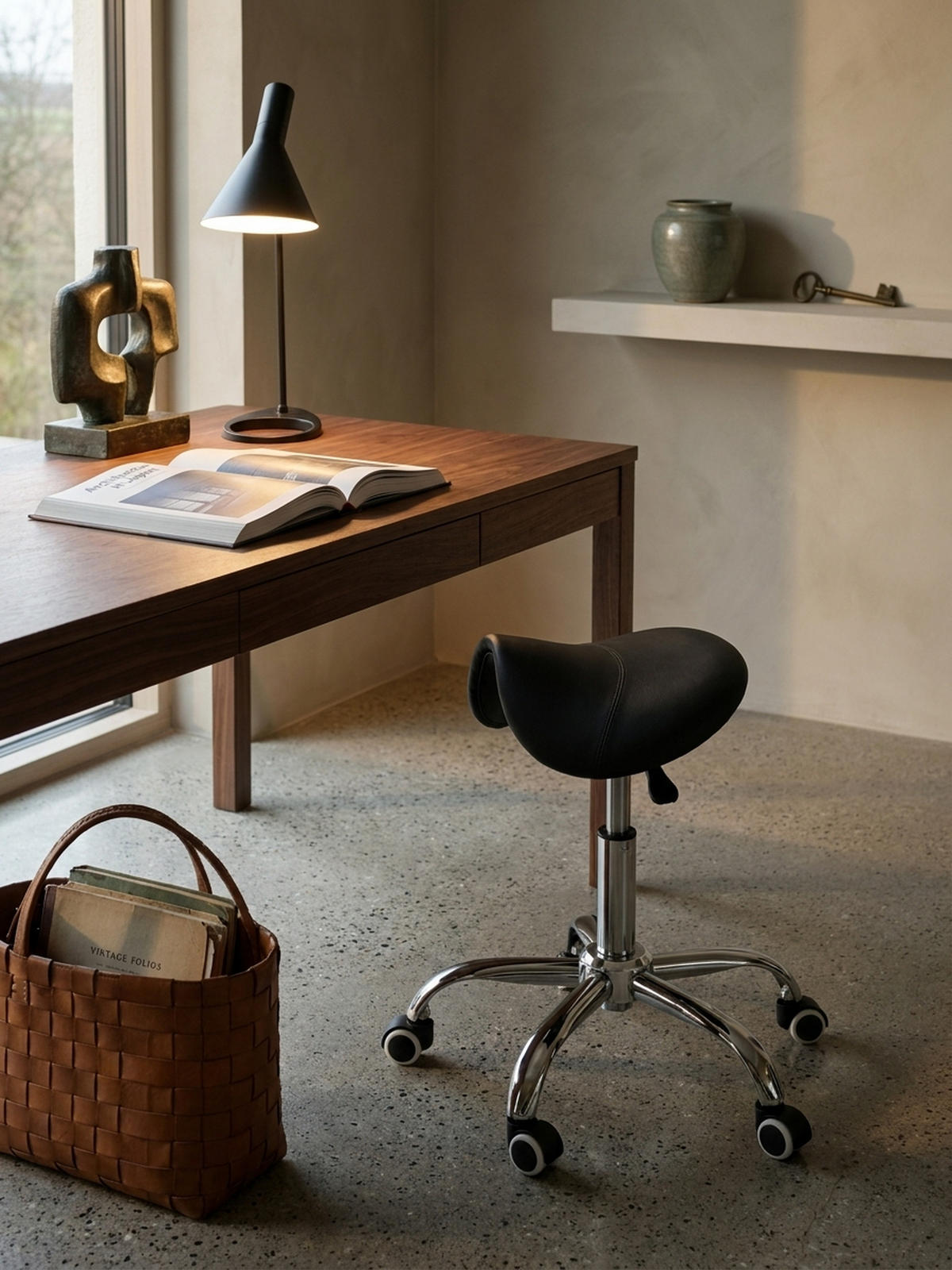 SATTELHOCKER höhenverstellbar mit 100 kg Belastbarkeit BEVANO, Schwarz 60x60x60 cm - Silberfarben/Schwarz, Kunststoff/Textil (60/60/60cm) - KADIMA DESIGN