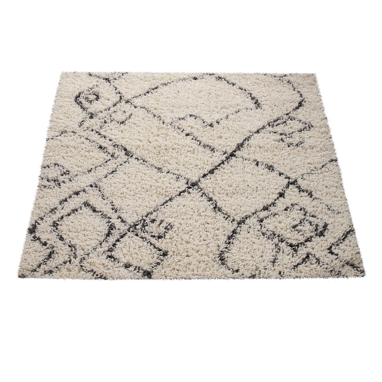 HOCHFLORTEPPICH 150/150 cm Kalmar 448 - Anthrazit, Textil (150/150cm) - Paco Home