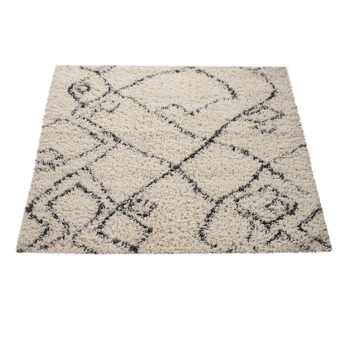 HOCHFLORTEPPICH 150/150 cm Kalmar 448 - Anthrazit, Textil (150/150cm) - Paco Home