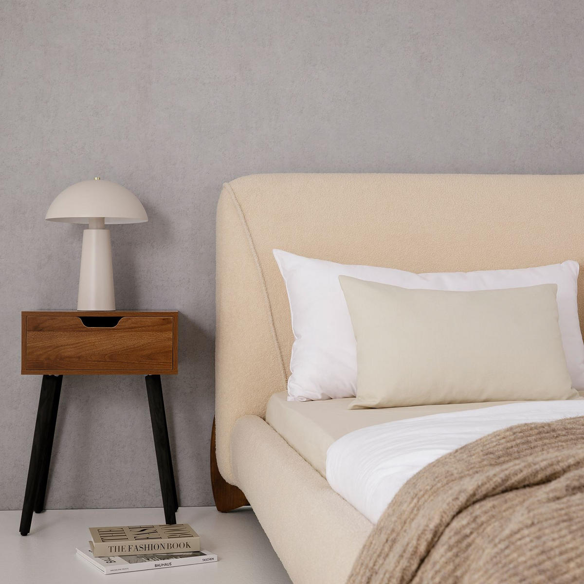 POLSTERBETT PATERNA 180X200 CM BEIGE - Beige, Textil (180/200cm) - IDIMEX