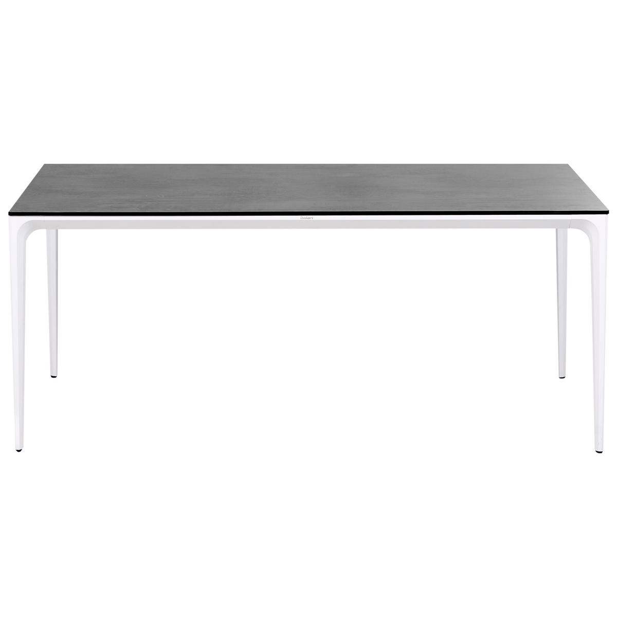 ZAHRADNÍ STŮL 180/90 cm Imitace kamene Tmavě šedý Sovareto - tmavě šedá, plast (180/90/75cm) - Beliani