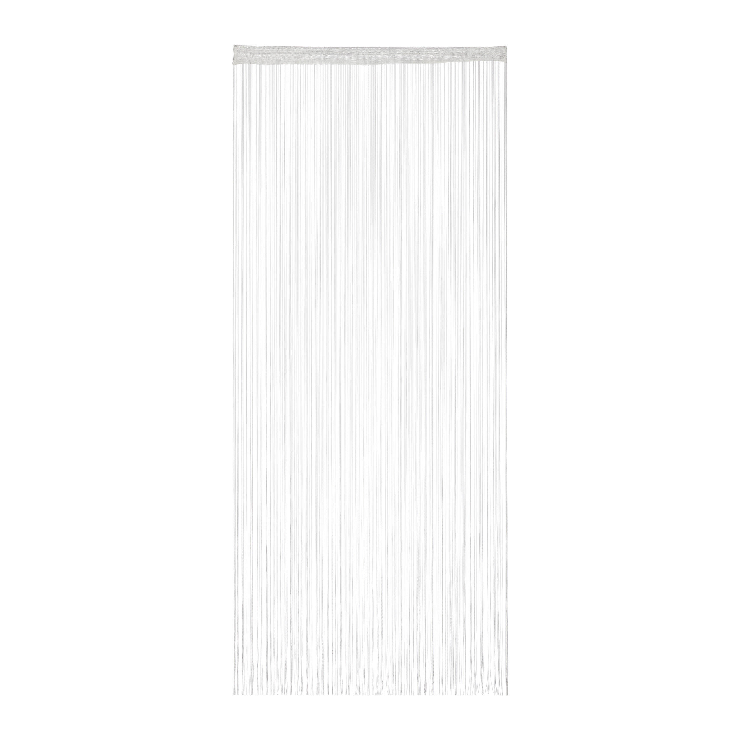 FADENVORHANG - Weiß, Textil (90/245/0.1cm) - Relaxdays