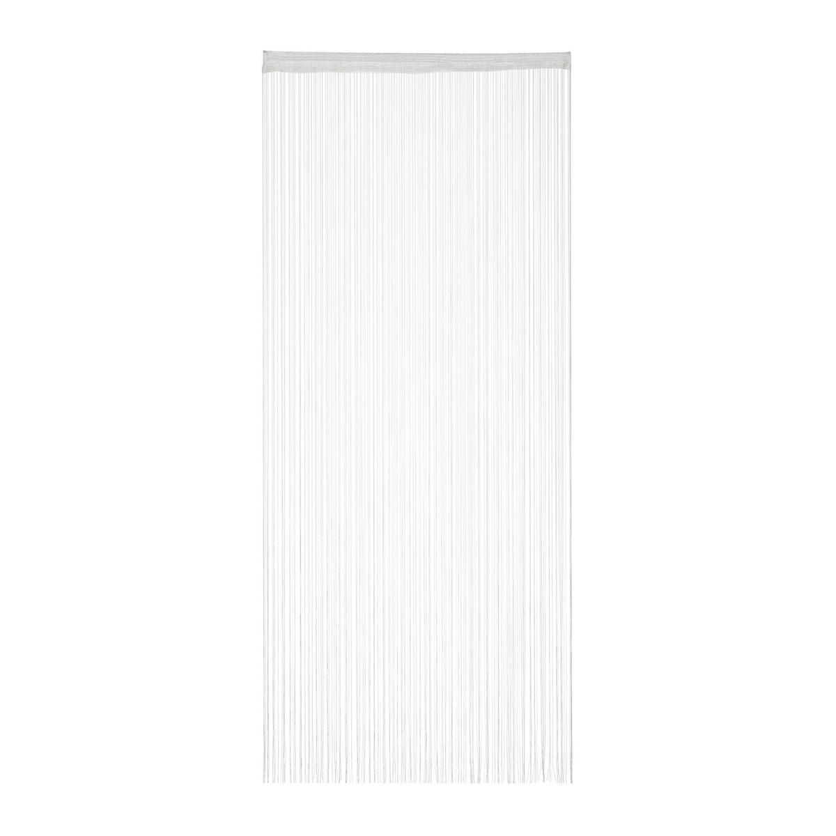 FADENVORHANG - Weiß, Textil (90/245/0.1cm) - Relaxdays