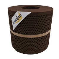 SICHTSCHUTZSTREIFEN Rille Gelocht Quadrat-Muster für Doppelstabmatten Braun 26m - Braun, Kunststoff (2600/19cm) - ZAUN|ZU