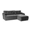 ECKSOFA Omron Grau, universal Schlafsofa - Grau, Holzwerkstoff/Textil (248/180cm) - Bettso