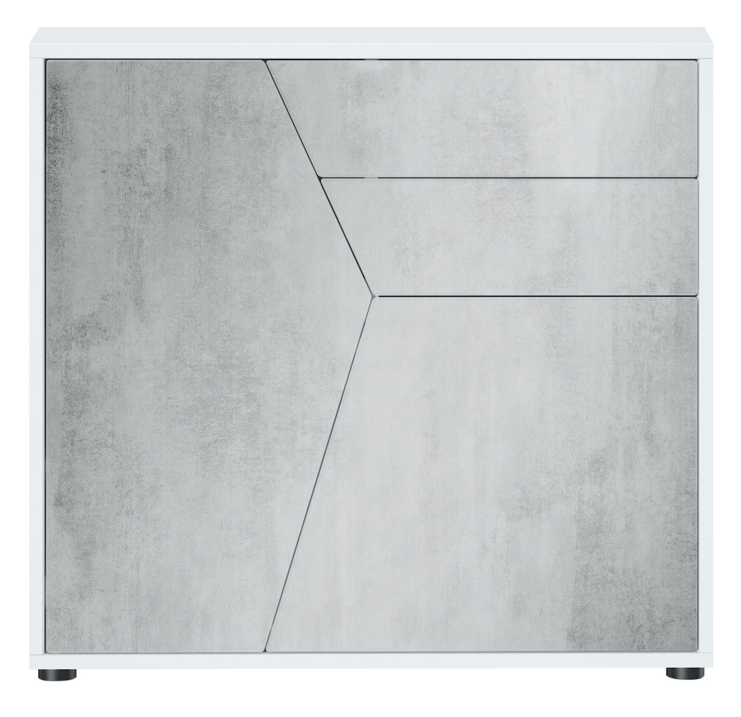 Vladon Kommode Hellgrau 79x74x36 cm