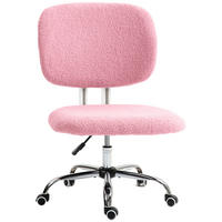 BÜROSTUHL, Ergonomischer Schreibtischstuhl, Höhenverstellbarer Computerstuhl - Rosa, Kunststoff (53/90/48cm) - Vinsetto