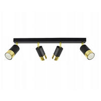 DECKENLEUCHTE Milano Tube - Goldfarben/Schwarz, Metall (8/60/18cm) - kiki design