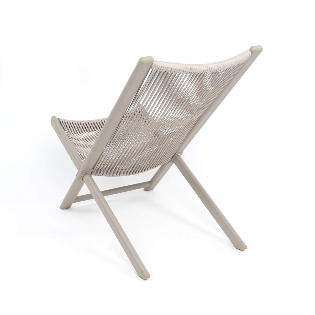 GARTEN-RELAXSESSEL Grau 48/90/79 cm 2er Set - Grau, Metall (48/79/90cm) - Mobili Rebecca