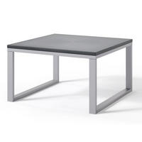 GARTENTISCH Dywilly Betonoptik / graues Gestell 60x60 cm - Grau, Metall (60/60/36cm) - Selsey