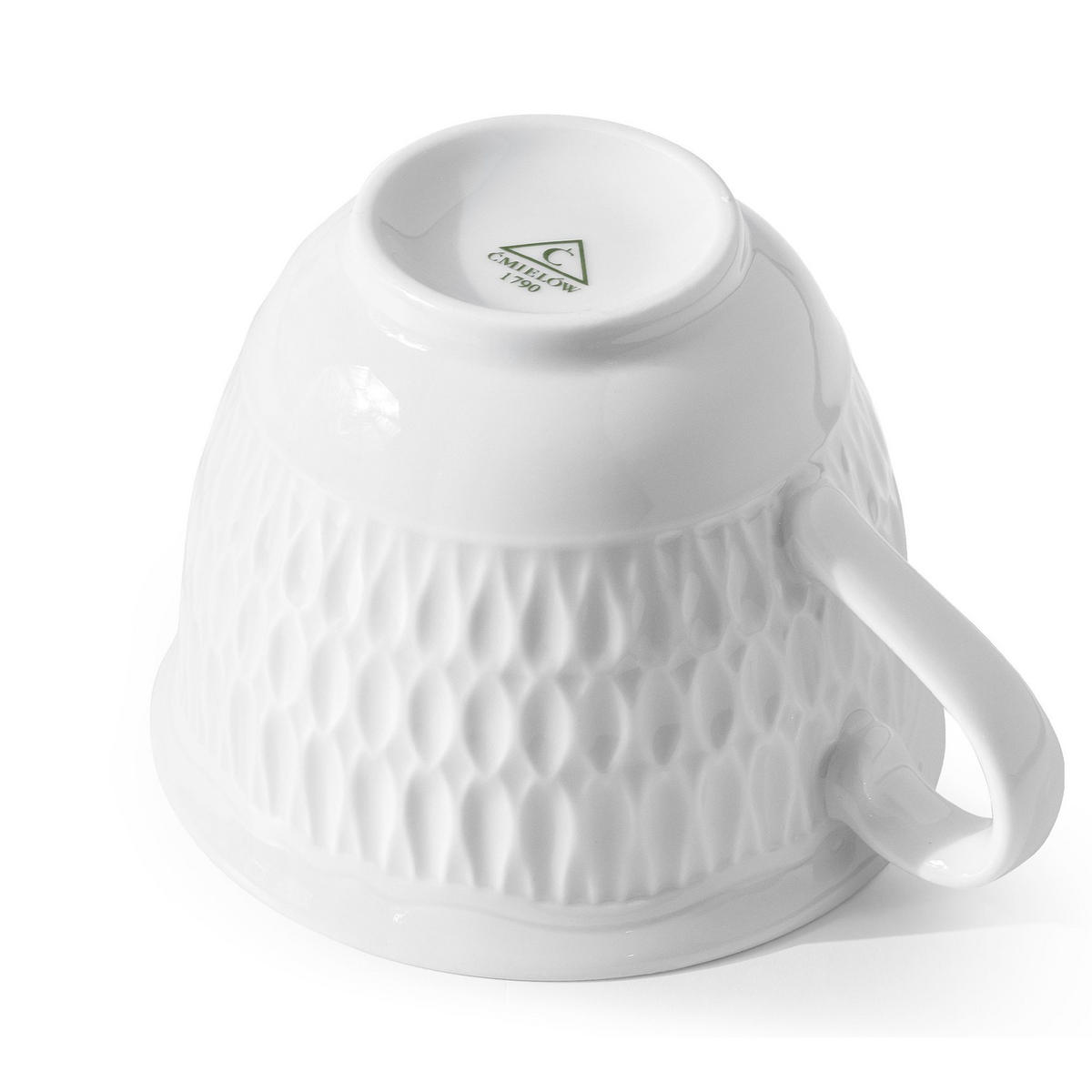 KAFFEESERVICE 6 Personen CMIELOW SOFIA 18-tlg aus Porzellan - Weiß, Keramik (21/22/21cm) - KONSIMO®