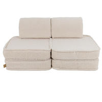 KINDERSOFA, Bearly, Pocket Basic, Cremig - Creme, Textil (120/25/60cm) - MeowBaby