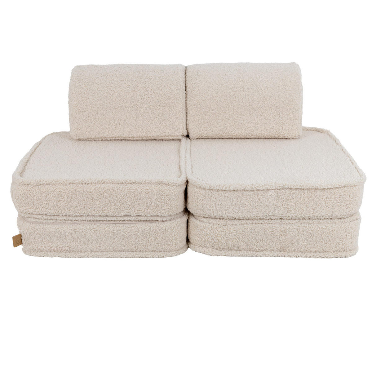 KINDERSOFA, Bearly, Pocket Basic, Cremig - Creme, Textil (120/25/60cm) - MeowBaby