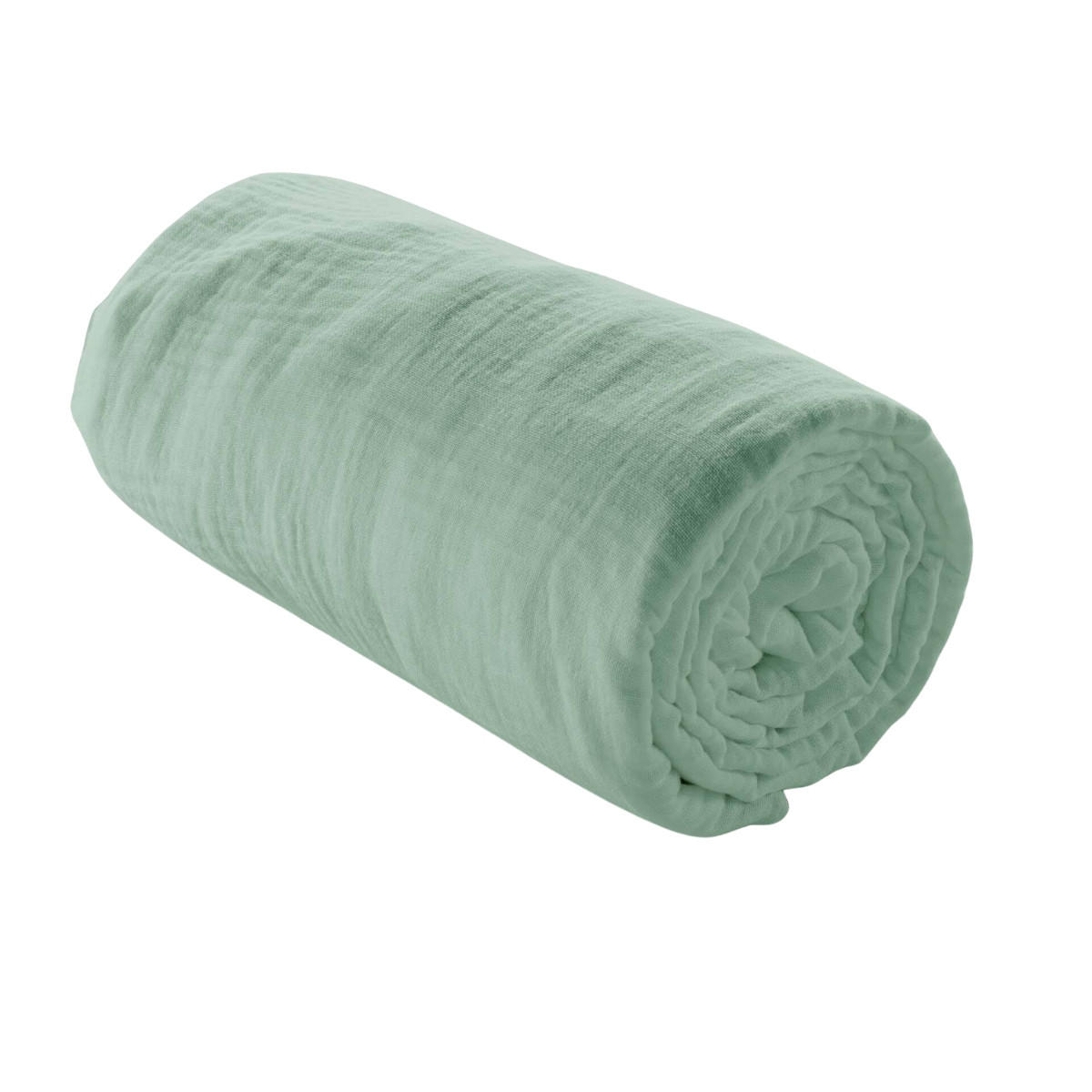 BETTTUCH Angelia 140/190 cm - Grün, Naturmaterialen (140/190cm) - Douceur d´intérieur