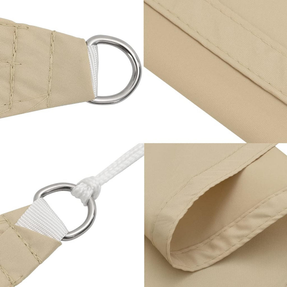 SONNENSEGEL Oxford-Gewebe Rechteckig 3/6 M Beige - Beige, Textil (300/600cm) - vidaXL