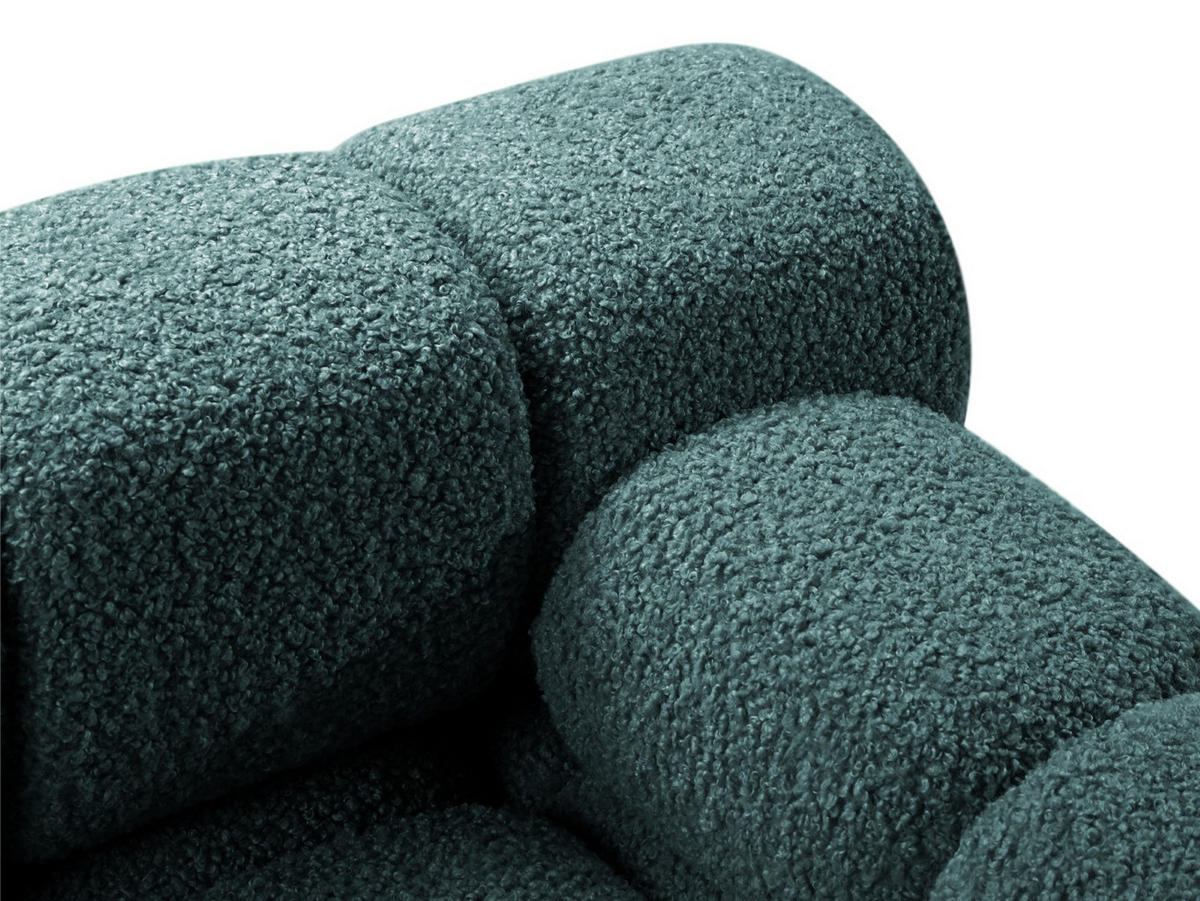 SOFA modular rechts Bellis aus Boucle petrol 4 Sitzplätze - Petrol, Textil (282/70/94cm) - Micadoni