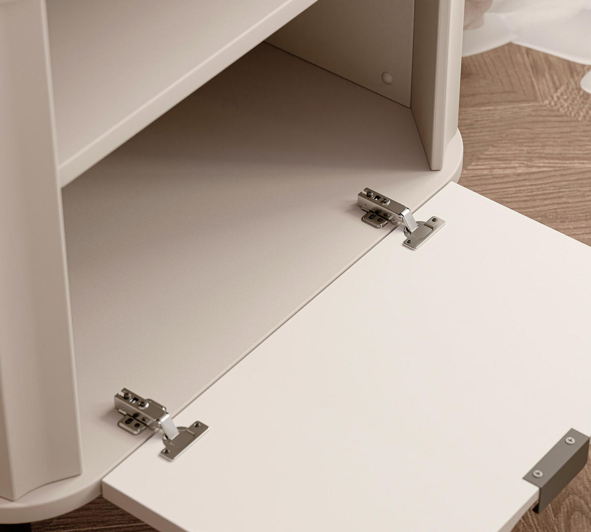 NACHTSCHRANK VITA 59/41/57 cm Lehmgrau - Grau, Holzwerkstoff/Metall (59/57/40.5cm) - Idohome