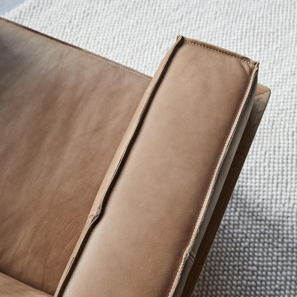 SESSEL Cobbelwood Braun aus Leder - Braun, Leder (90/70/78cm) - Tikamoon