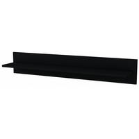 WANDREGAL POL100 Schwarz 98/18/16 cm - Schwarz, Holzwerkstoff (98/16/18cm) - Matkam Möbel