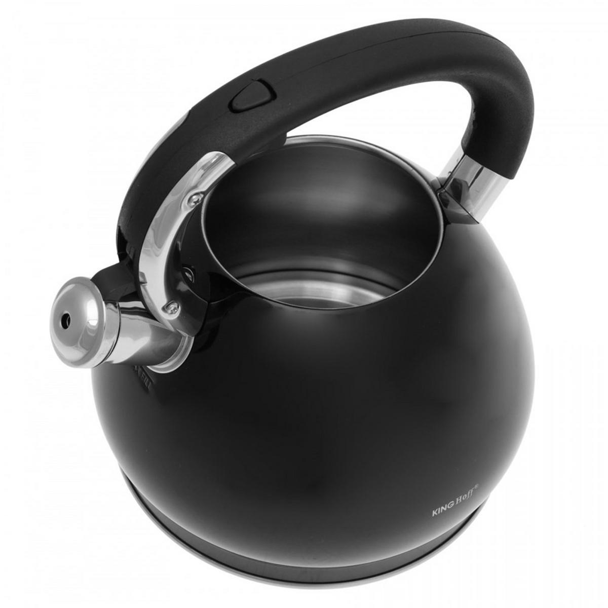 WASSERKESSEL Schwarz 25/27/30 cm KH1221 - Schwarz, Metall (25cm) - Kinghoff 