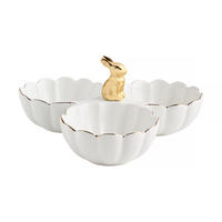 SERVIERTELLER Wonderland triple - Weiß, Stein (25/9.5/23cm) - home&you