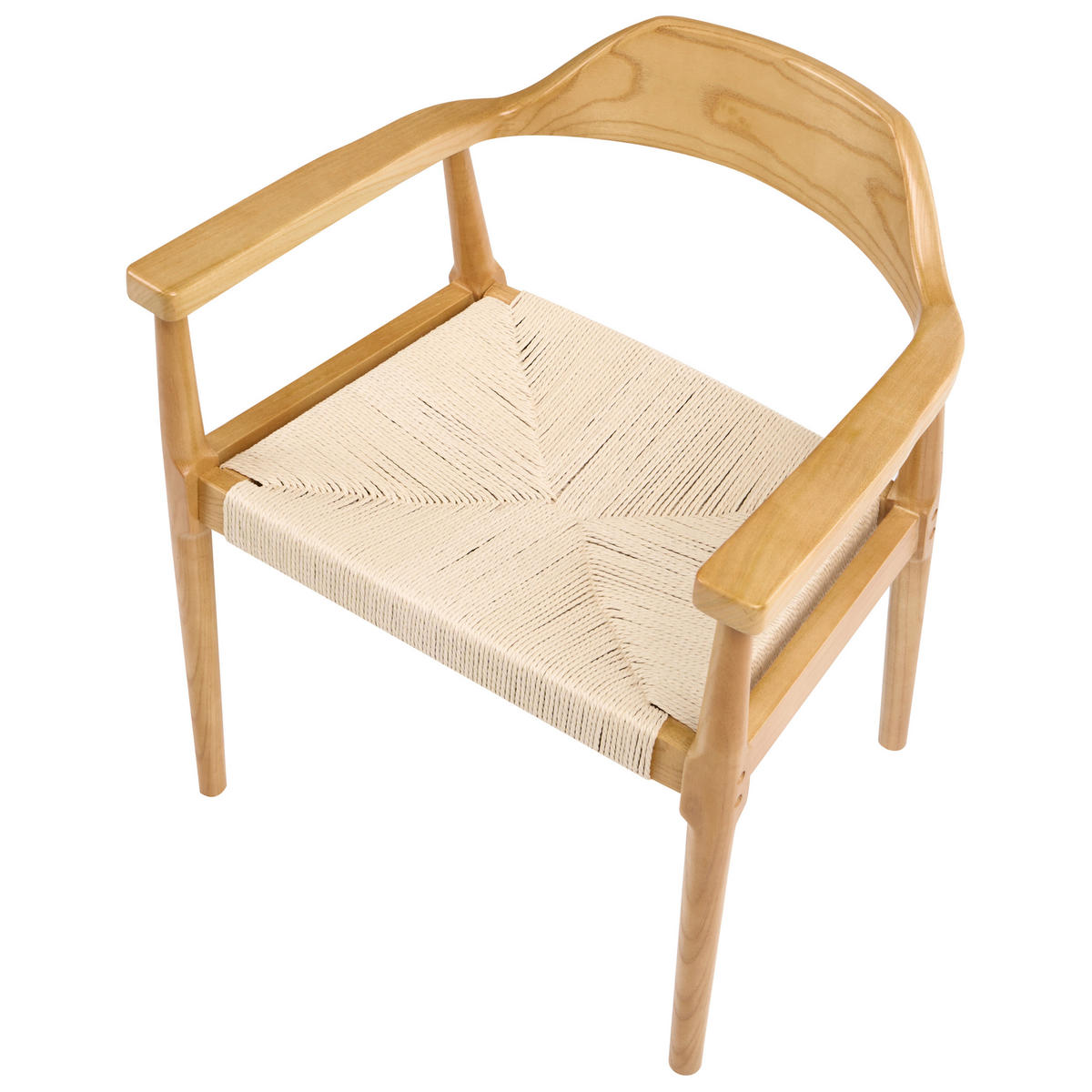 ESSZIMMERSTUHL 2er-Set Holz Hellbraun/Beige Oakdale - Hellbraun, Holz (58/73/53cm) - Beliani