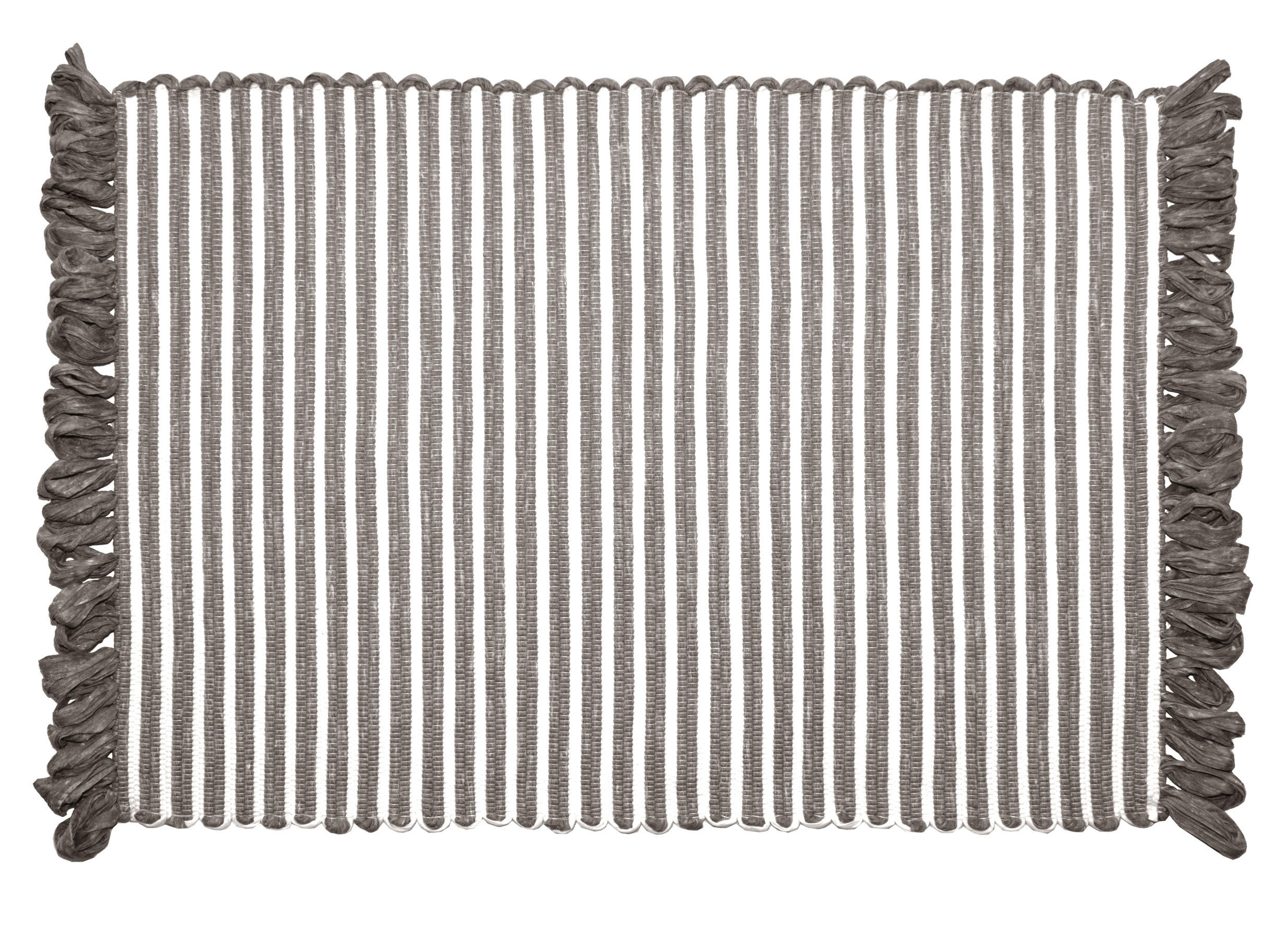 HANDGEWEBTER Läufer 50x70 cm Schiefergrau - Graphitfarben, Naturmaterialien/Textil (50/70cm) - Lashuma