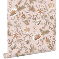 TAPETE Blumenmuster 53 cm x 10.05 m - Pink, Papier (53/1000cm) - ESTAhome