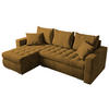 ECKSOFA Luis mit Schlaffunktion Honiggelb Samt - Silberfarben/Honig, Kunststoff/Textil (148/238cm) - Bromarkt