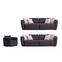 SITZGARNITUR Energy Grau-Seidengrau Stellvariante:3+3+1 - Braun, Holz (250/93/100cm) - Villa Möbel