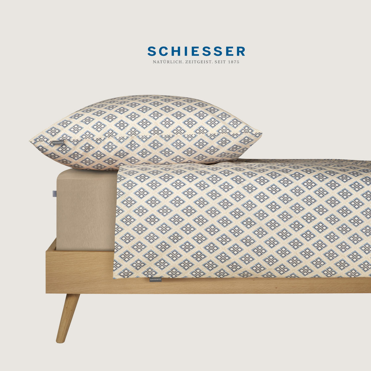 BETTWÄSCHESET Yosa - Renforcé - 2-teilig - 135 x 200 cm - Sand - Sandfarben, Textil (135/200cm) - SCHIESSER