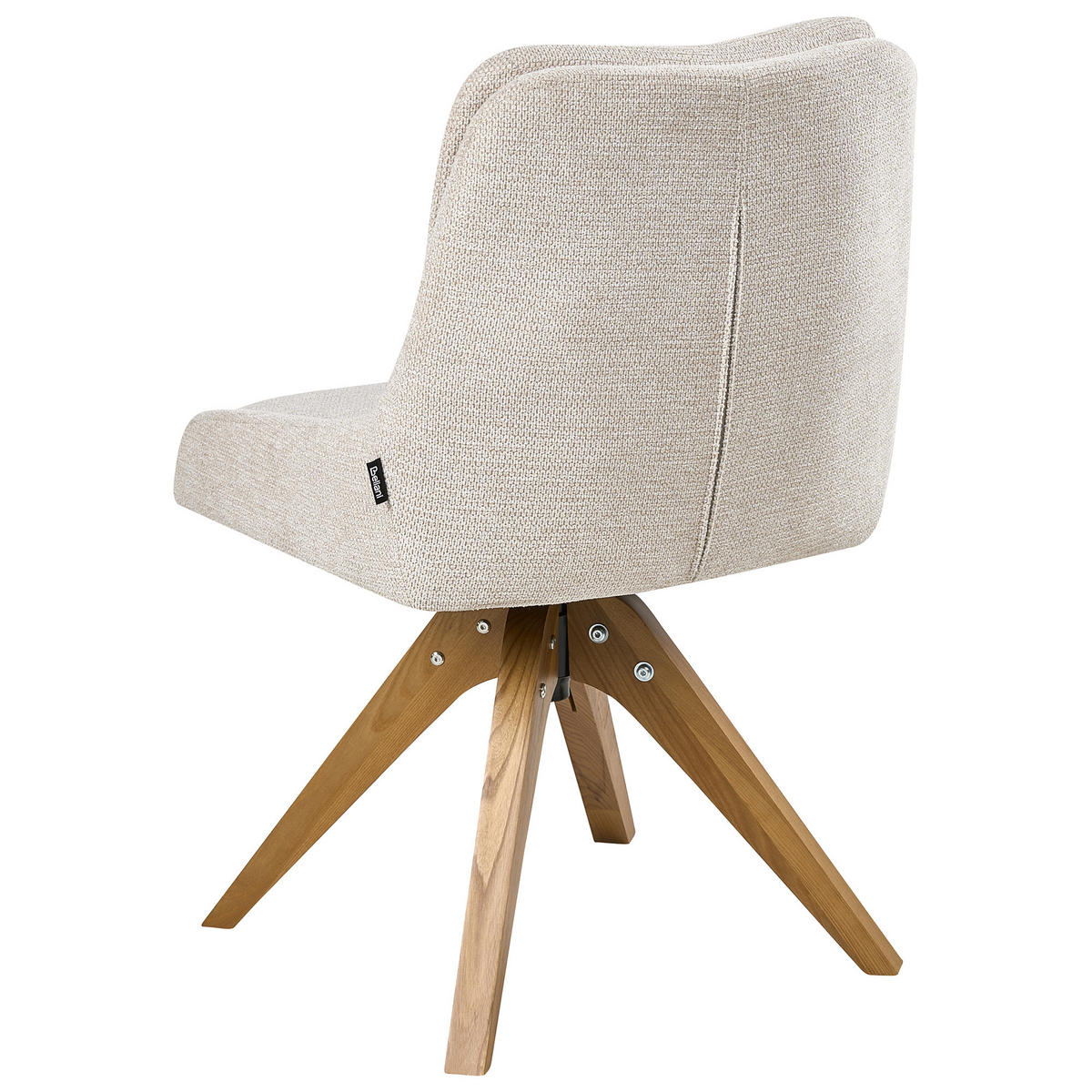 ESSZIMMERSTUHL 2er Set drehbar Stoff Hellbeige Dorris - Beige, Textil (64/86/66cm) - Beliani