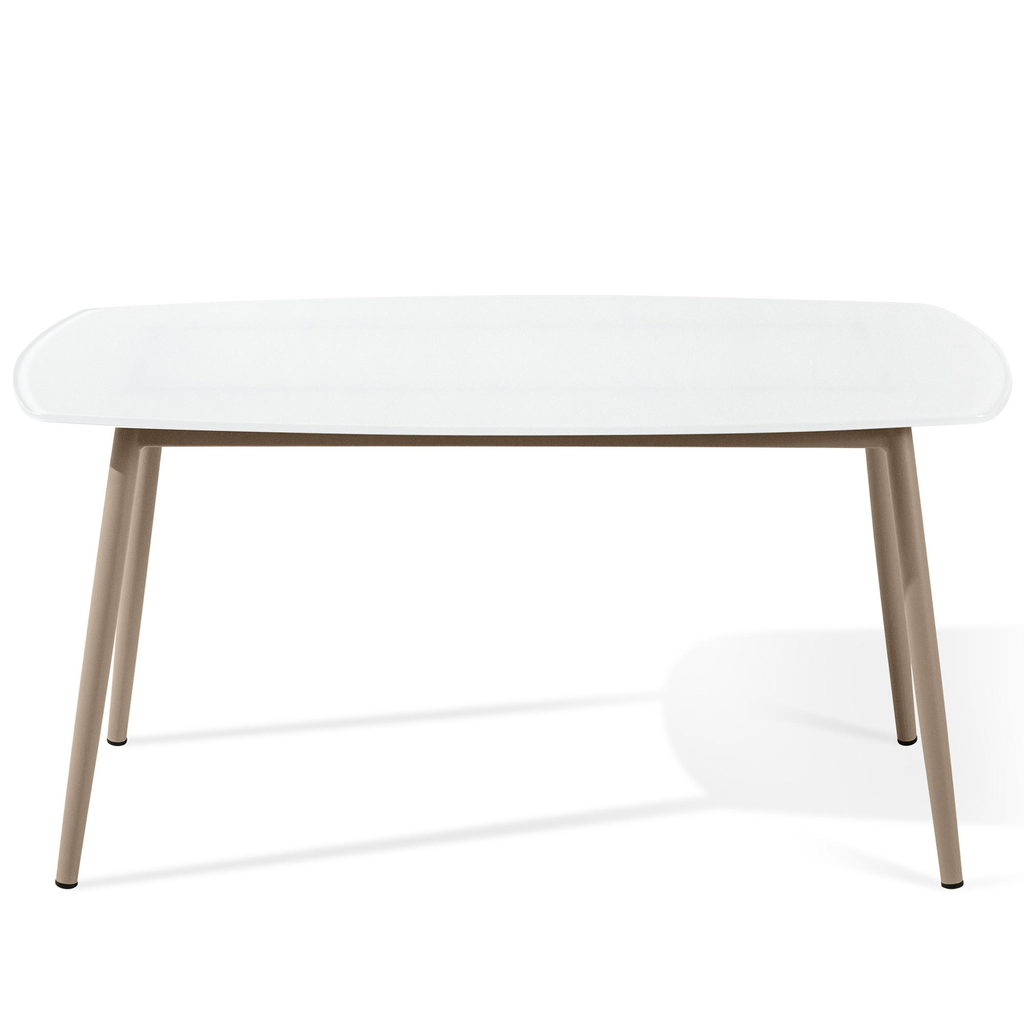 Konsimo® Gartentisch Weiß 90x43x45 cm