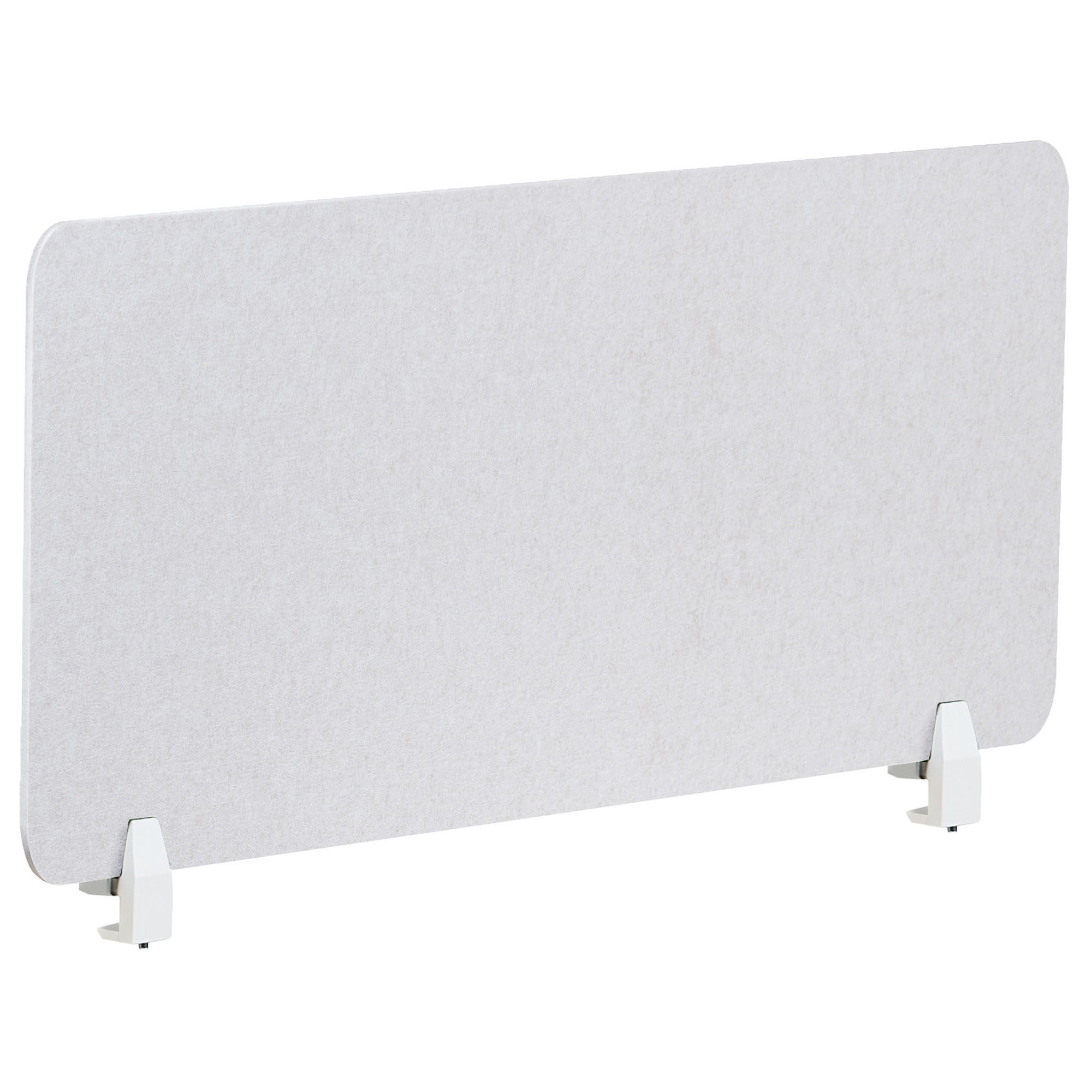 SCHREIBTISCHTRENNWAND 120x50 cm Cremeweiß Split - Creme, Textil (1/120/50cm) - Beliani