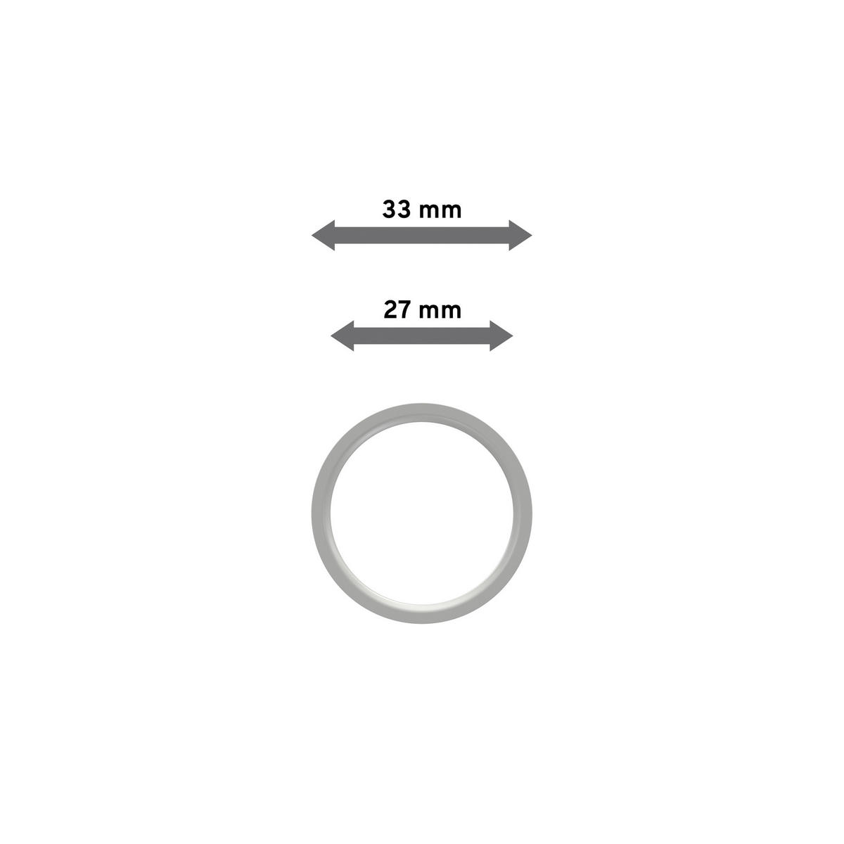 FLACHRINGE MIT FALTENHAKEN FÜR GARDINENSTANGEN 20 mm Ø, Weiß, Packung 10 Stück - Weiß, Metall (20cm) - INTERDECO
