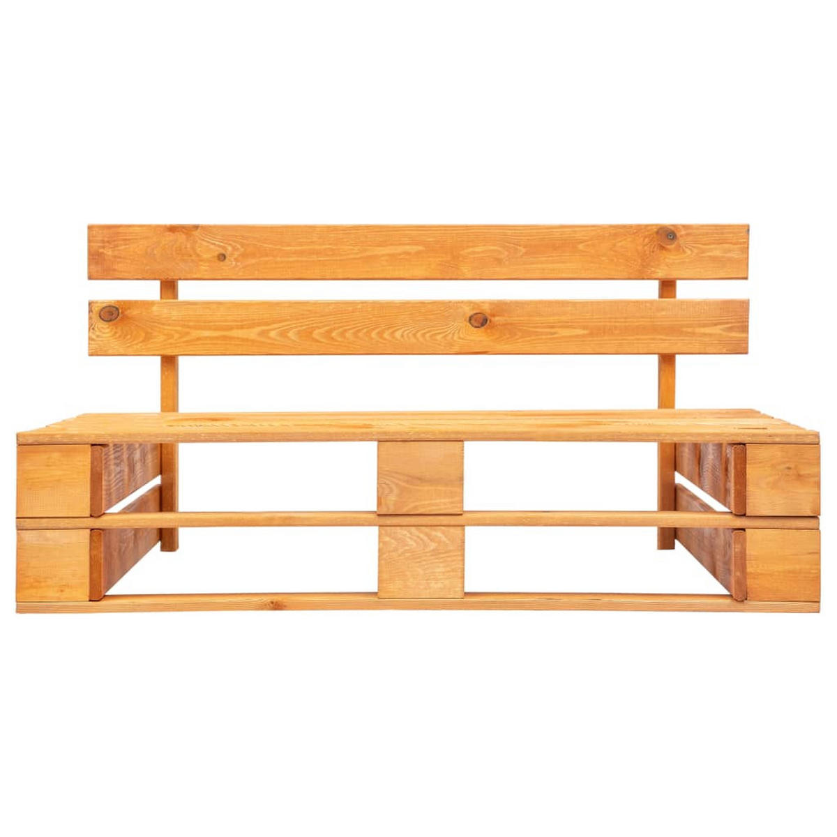 OUTDOOR-BANK Paletten Holz Honigbraun - Honig, Holz (110/55/65cm)