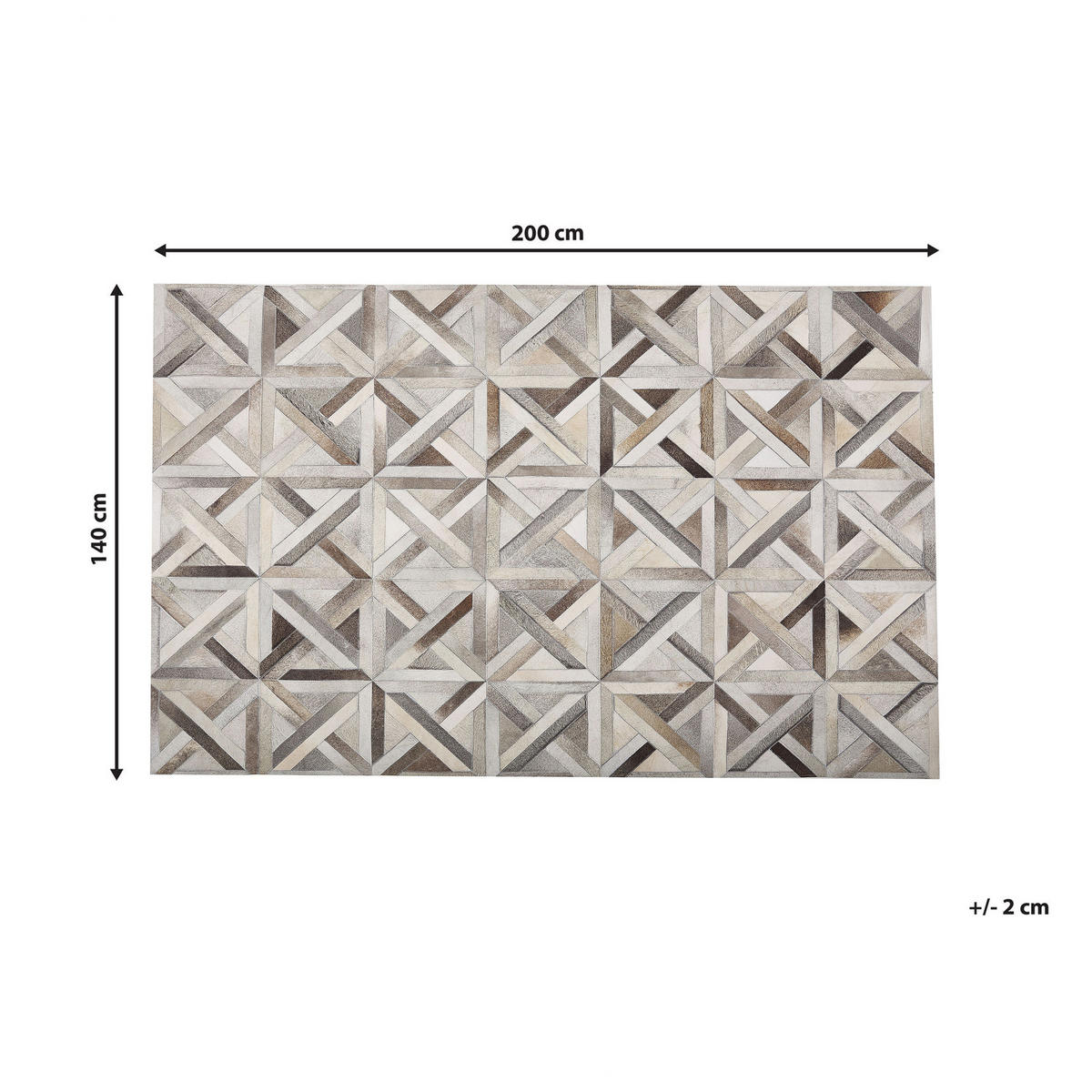 KURZFLOR-TEPPICH Taytan 200/140 cm - Braun, Fell (140/200cm) - Beliani