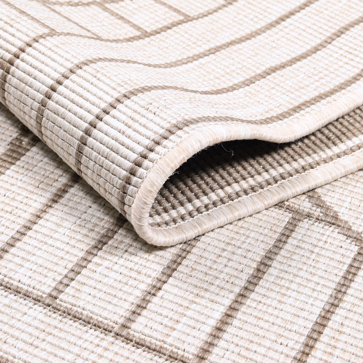 OUTDOOR-TEPPICH DuoRug 5842 Creme 160x230 cm - Beige, Textil (160/230cm) - carpet city